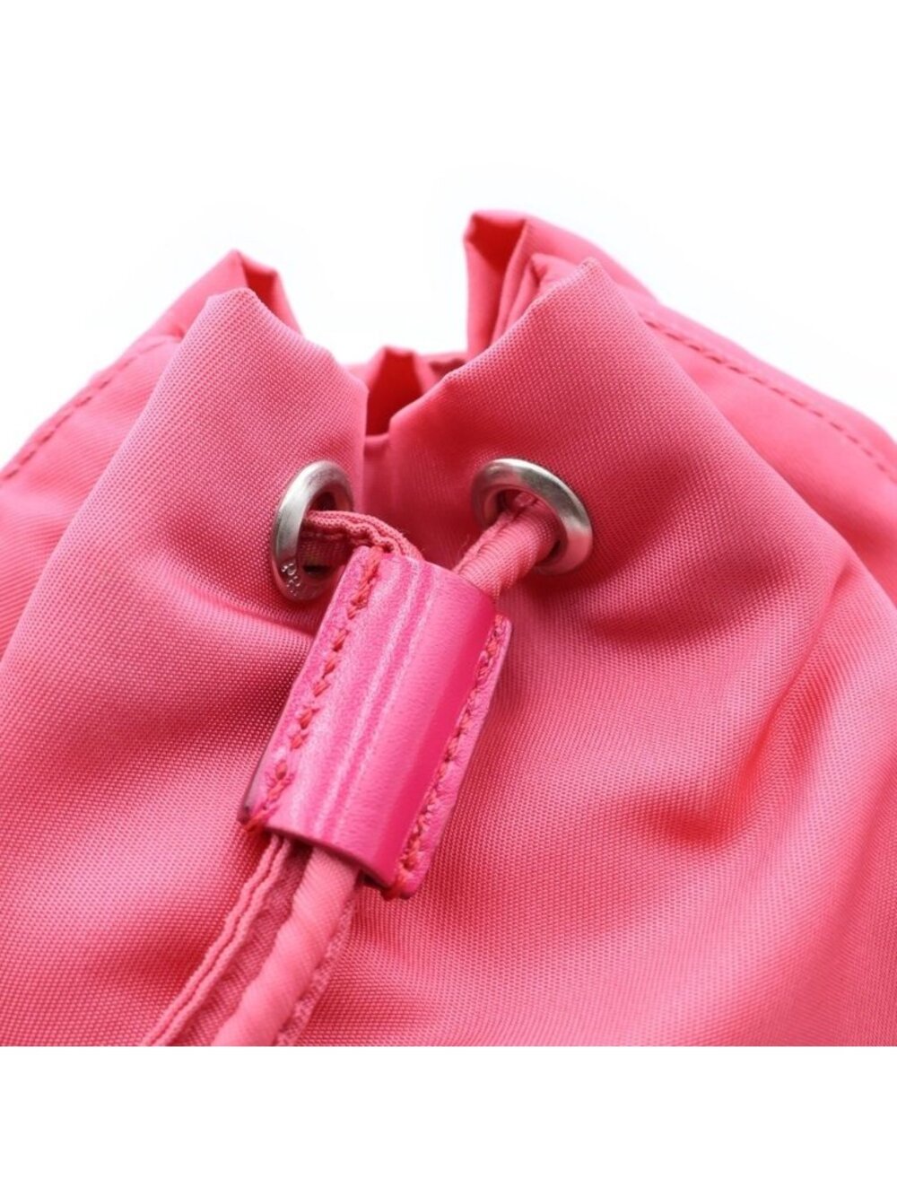 Prada Drawstring Pouch Pink Tessuto Card - Picture 7 of 9